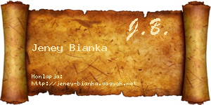 Jeney Bianka névjegykártya